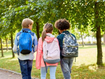 Children independently walking to school
