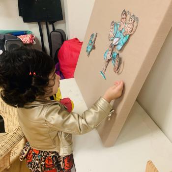 Toddler independently learning at Lifetime Montessori School 